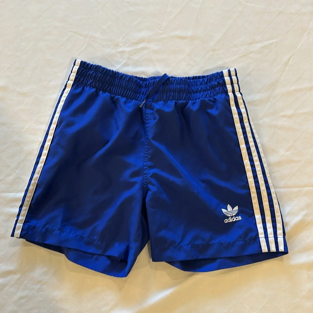 adidas Originals Adicolor 3-Stripes Kids boys lined Swim Shorts trunks large EUC